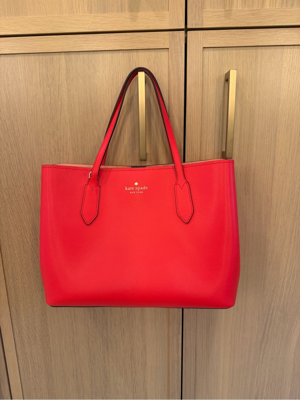 Kate Spade Red Satchel with Center Zip Organizer